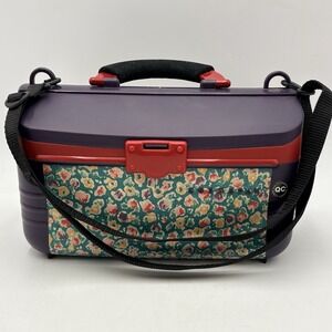 Vintage CosmePak Plastic Caboodle Travel Storage Makeup Case Floral Unused